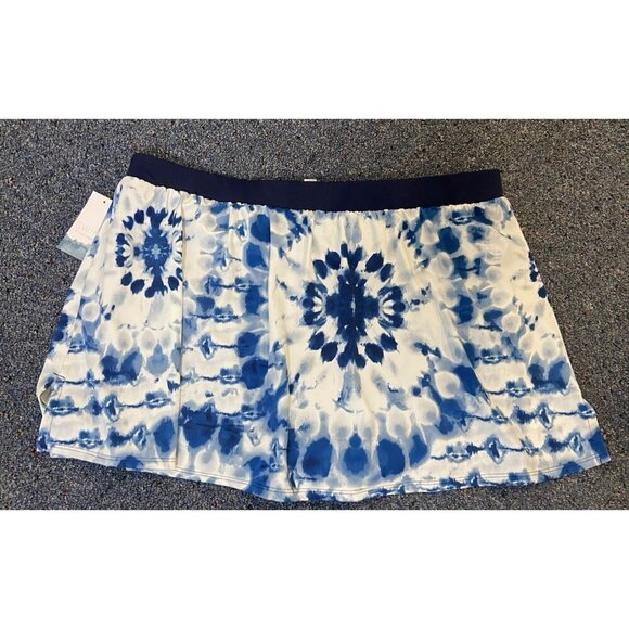 NWT Swim by Cacique Bathing Suit Swim Skirt Blue White Size 20 New - Picture 4 of 5